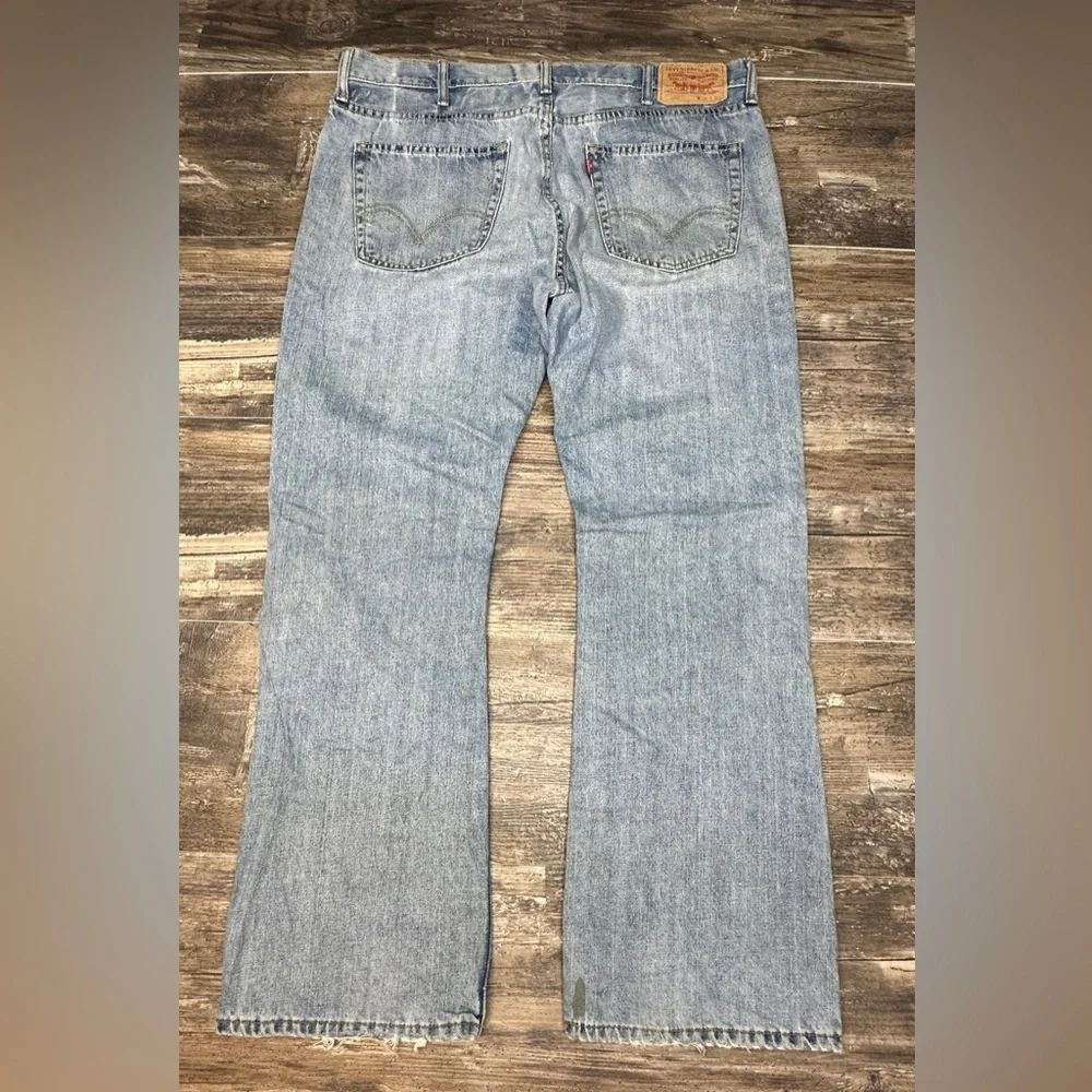 Levi’s 527 Bootcut Jeans Distressed Workwear Denim 38x30